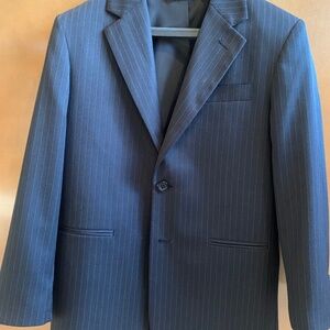 Boys black pinstripe suit